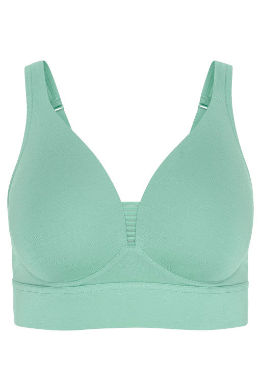 Jockey Women's Forever Fit Supersoft Modal V-Neck Molded Cup Bra S Grey Seed
