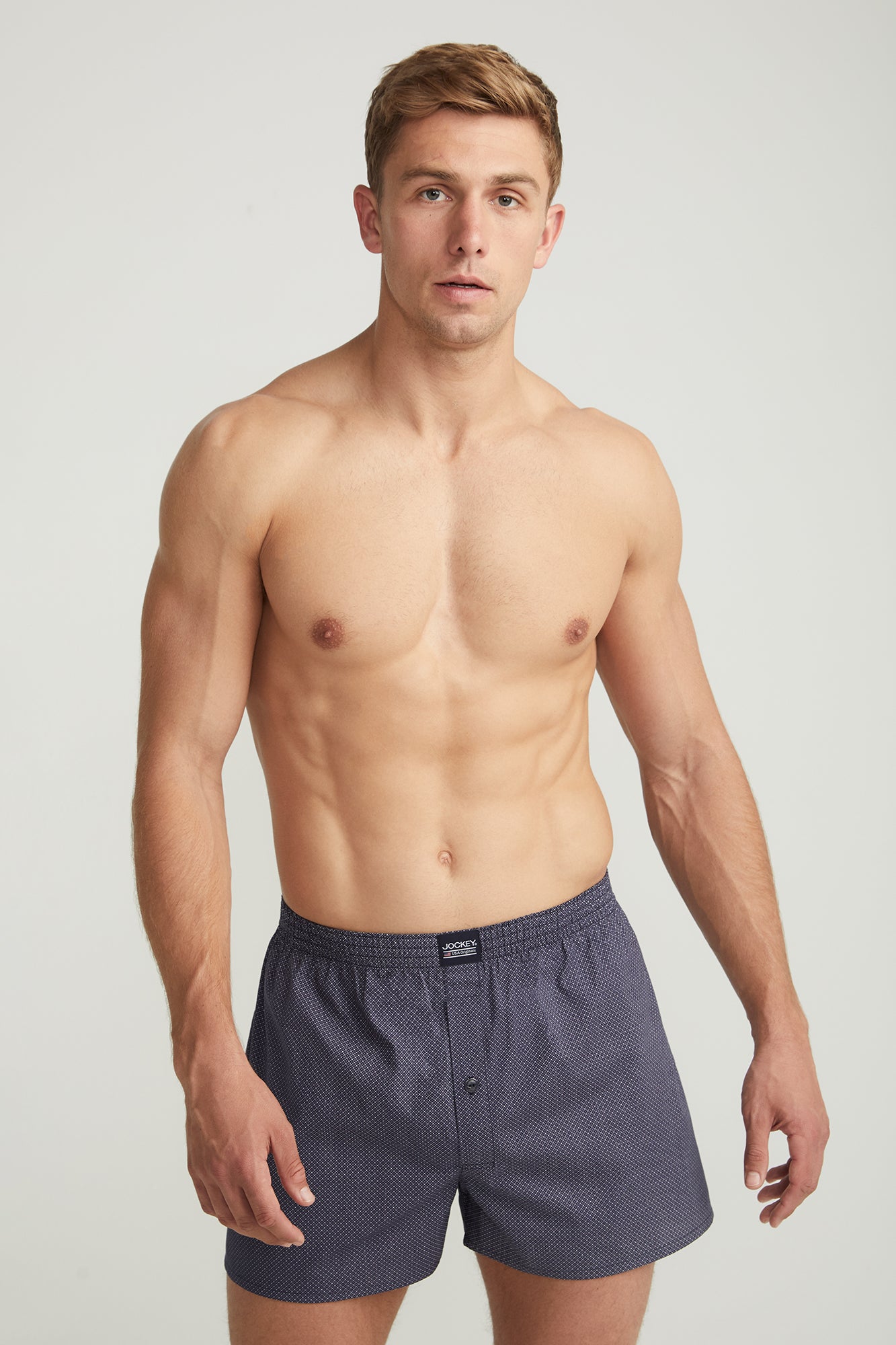 3PK Men's Woven Boxers, 100% Cotton Boxer Shorts for Men, Boxershorts with  Button Fly, Underwear